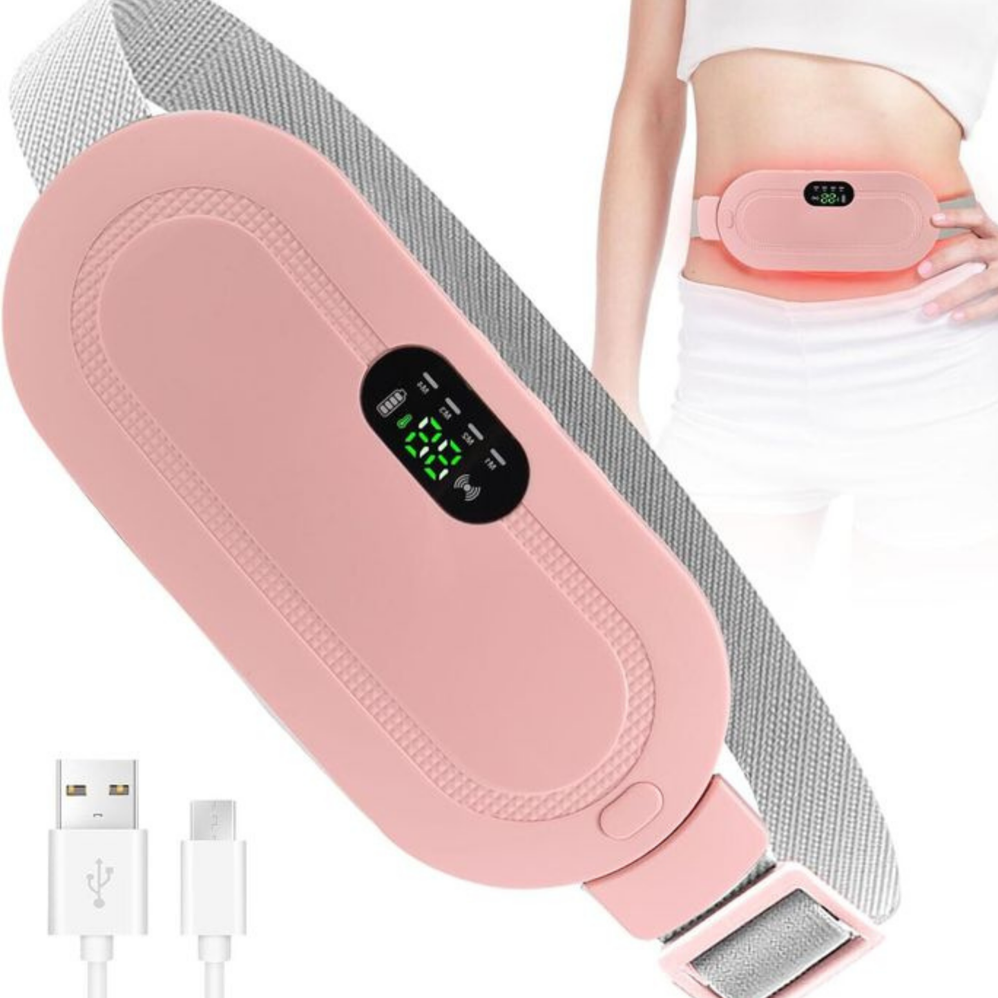 PERIOD CRAMP RELIEF BELT -Portable Menstrual Heating Pad,